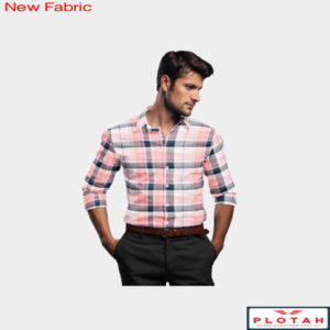 "Checkered Chic: Stylish check print shirt with curved hem - PLOTAH"